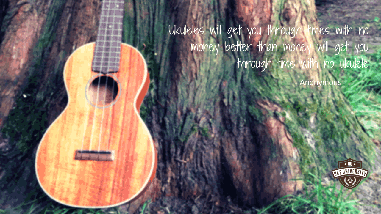 Ukuleles will get you through times with no money better than money will get you through times with no ukulele quote